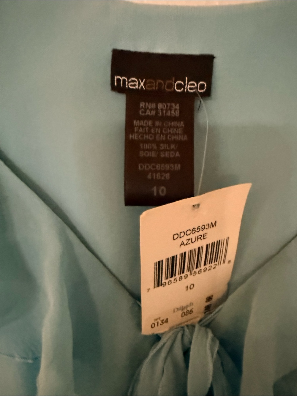 Flowy Asymmetrical Ruffle Dress - Light Blue - Picture 3 of 4